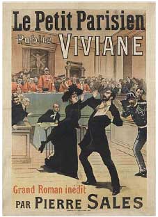 Publicité du roman feuilleton Viviane de Pierre Sales dans Le petit Parisien