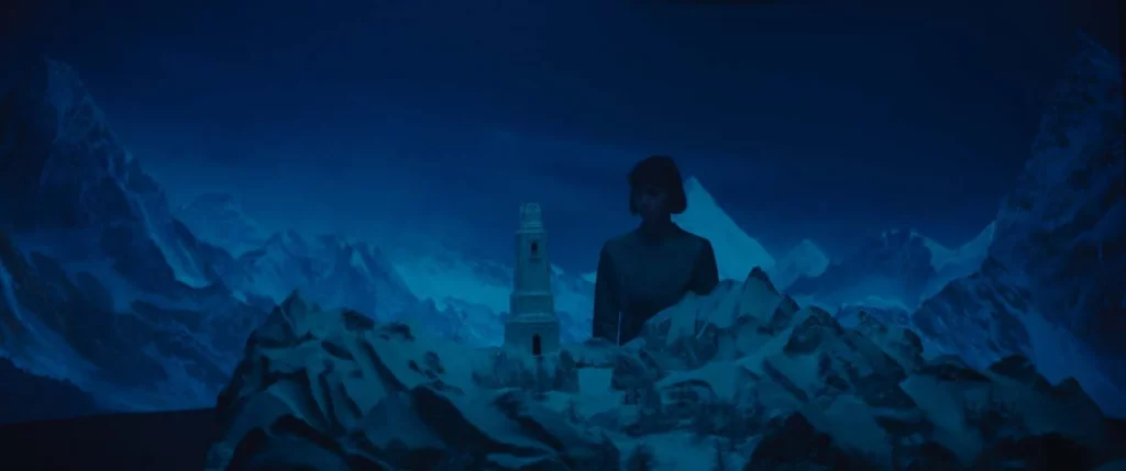 Dans le décor de la Reine des neiges