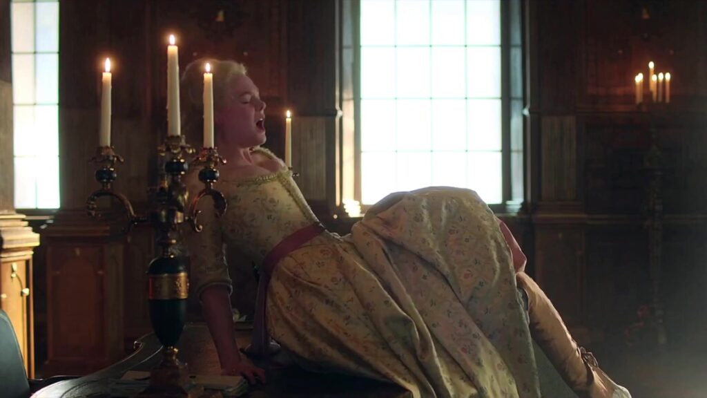 Scène de sexe en robe dans The Great